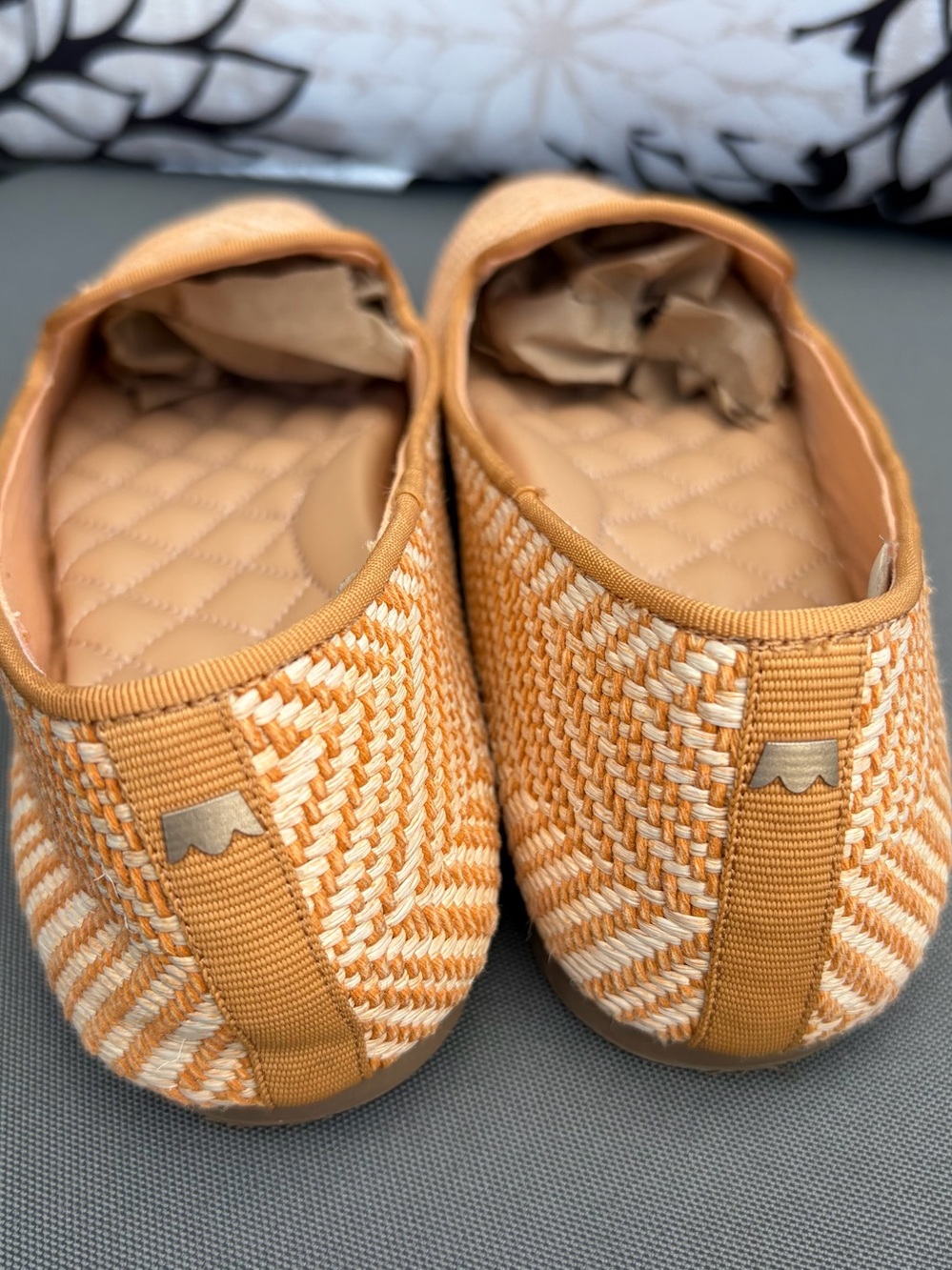 Birdies The Blackbird Loafer in Honey Herringbone Raffa Sz 6 Knot Slip On Flat - Picture 10 of 15